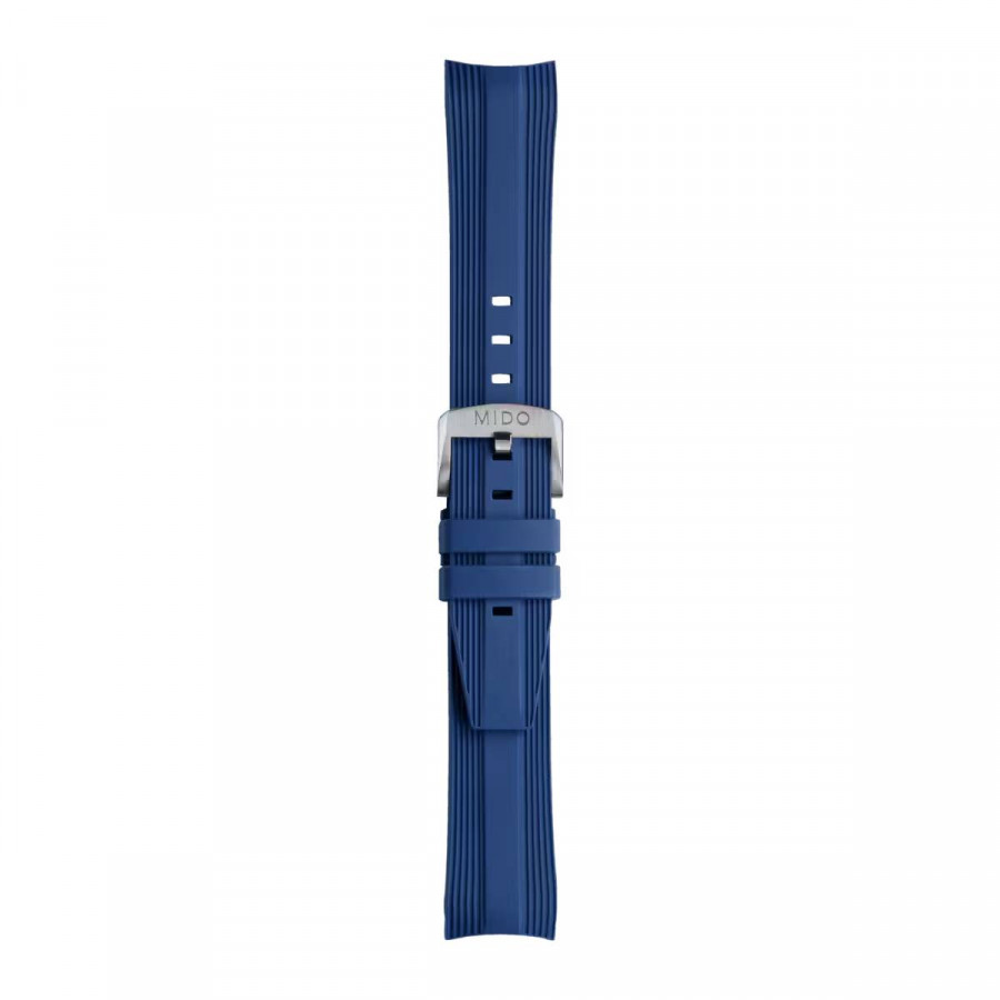 CINTURINO IN GOMMA MIDO OCEAN STAR 39MM BLU