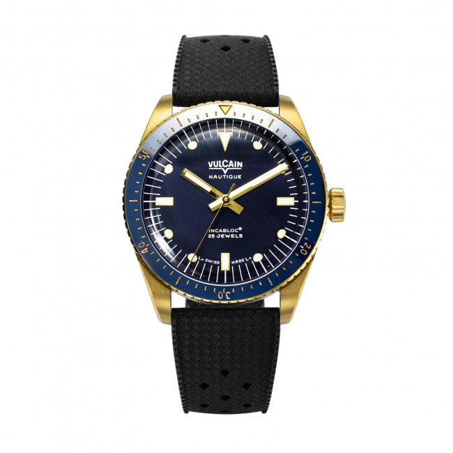 VULCAIN NAUTIQUE SKINDIVER GOLD & BLUE 661170A37BOR200